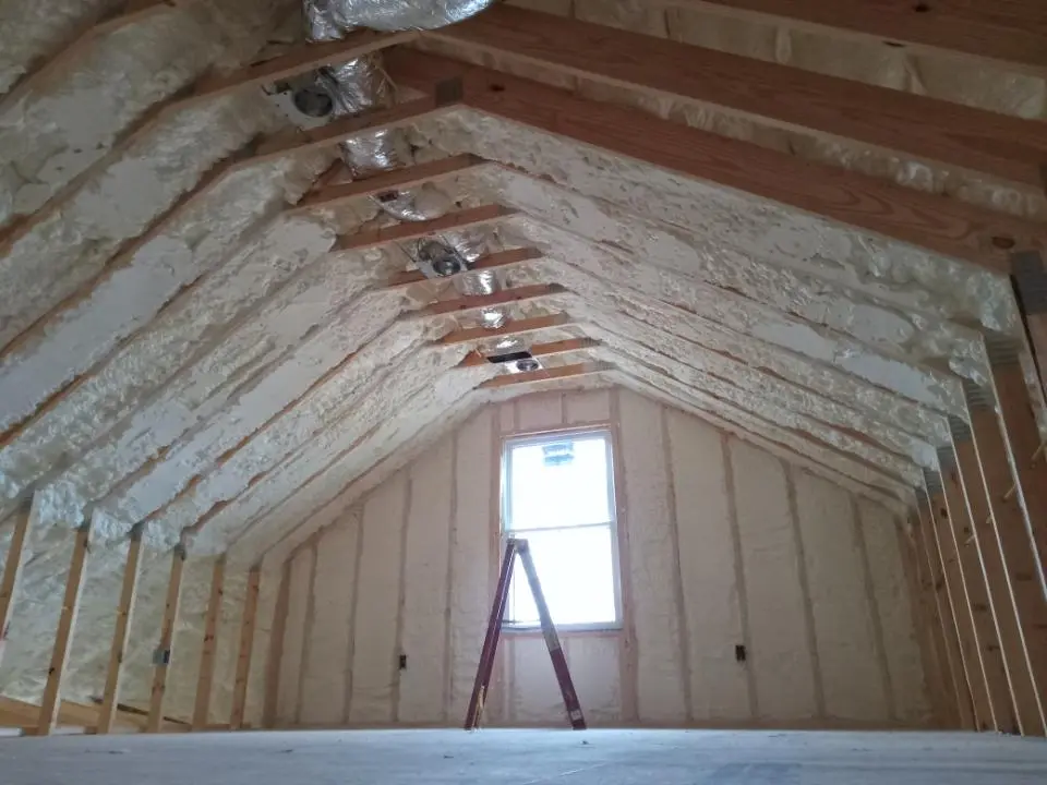Spray foam roofing application for Crawl Space Insulation project in Middle
